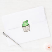St. Patrick's Day Lucky Cupcakes Runder Aufkleber (Umschlag)