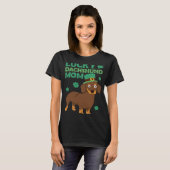 St Patrick's Day Lucky Dackel Mama T-Shirt (Vorne ganz)