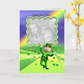 St. Patrick's Day Lucky Dance Template Karte (Gelbe Blume)