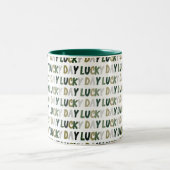 St. Patrick's Day Lucky Day Pattern Zweifarbige Tasse (Mittel)