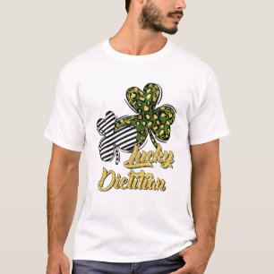 St Patrick's Day Lucky Dietitian Clover Kleeblatt T-Shirt