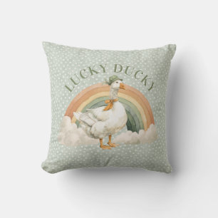  St. Patrick's Day Lucky Ducky mit Regenbogen Kissen