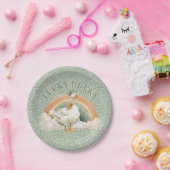 St. Patricks Day Lucky Ducky mit Regenbogen Pappteller (Party)