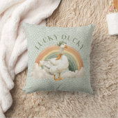 St Patrick's Day Lucky Ducky with Rainbow Kissen (Decke)
