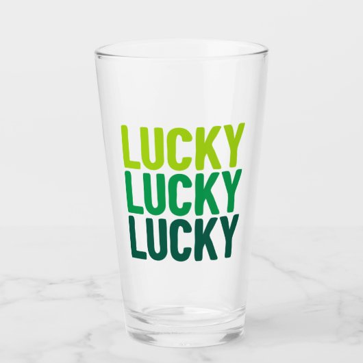 St. Patrick's Day Lucky Graphic Glas (Vorderseite)