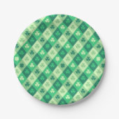 St. Patrick's Day Lucky Green Kleeblatt Clover Pappteller (Vorderseite)