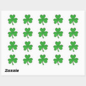 St. Patrick's Day Lucky Green Kleeblatt Clover Runder Aufkleber (Blatt)