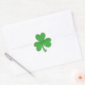 St. Patrick's Day Lucky Green Kleeblatt Clover Runder Aufkleber (Umschlag)