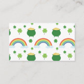 St Patricks Day Lucky Green Kleeblatt Rainbows Begleitkarte (Rückseite)
