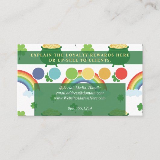 St Patricks Day Lucky Green Kleeblatt Rainbows Begleitkarte (Vorderseite)