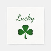 St. Patrick's Day Lucky Green Kleeblatt Serviette (Vorderseite)