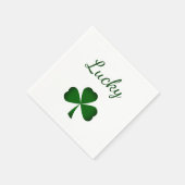 St. Patrick's Day Lucky Green Kleeblatt Serviette (Ecke)