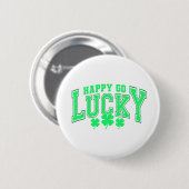 St. Patrick's Day Lucky grünes Bier stilvoll Button (Vorne & Hinten)