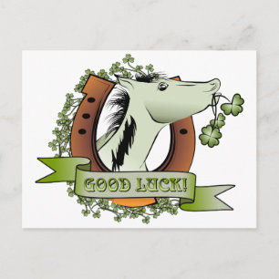 St. Patrick's Day Lucky Horseshoe Postkarte