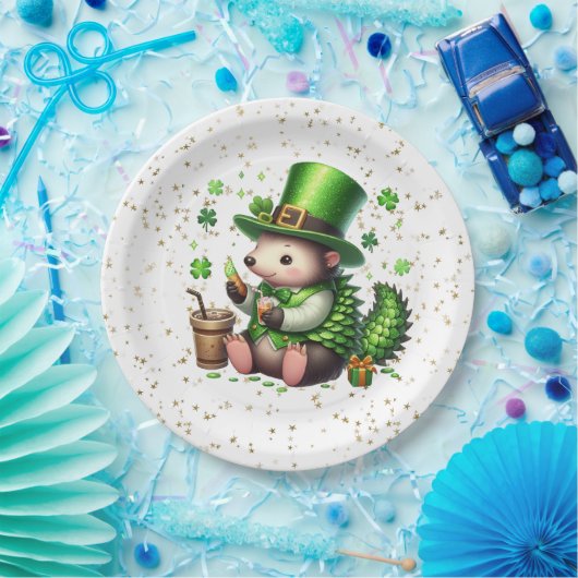 St. Patrick's Day Lucky Igel Pappteller (Party)