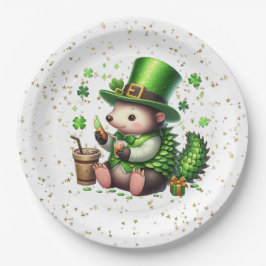 St. Patrick's Day Lucky Igel Pappteller