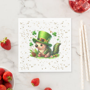 St. Patrick's Day Lucky Igel Serviette