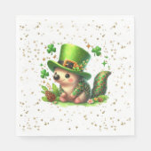 St. Patrick's Day Lucky Igel Serviette (Vorderseite)