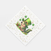 St. Patrick's Day Lucky Igel Serviette (Ecke)