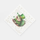 St. Patrick's Day Lucky Igel Serviette (Ecke)