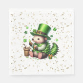 St. Patrick's Day Lucky Igel Serviette (Vorderseite)