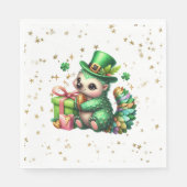 St. Patrick's Day Lucky Igel Serviette (Vorderseite)