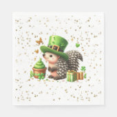 St. Patrick's Day Lucky Igel Serviette (Vorderseite)