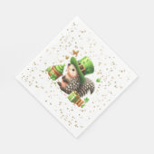 St. Patrick's Day Lucky Igel Serviette (Ecke)