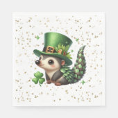 St. Patrick's Day Lucky Igel Serviette (Vorderseite)