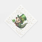 St. Patrick's Day Lucky Igel Serviette (Ecke)