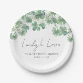 St. Patrick's Day Lucky In Liebe Brautparty Pappteller (Vorderseite)