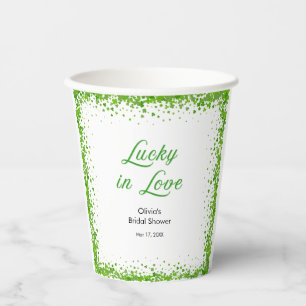 St. Patricks Day Lucky in Love Brautparty  Pappbecher