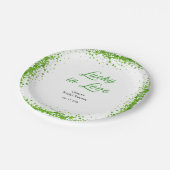 St. Patrick's Day Lucky in Love Brautparty  Pappteller (Schrägansicht)