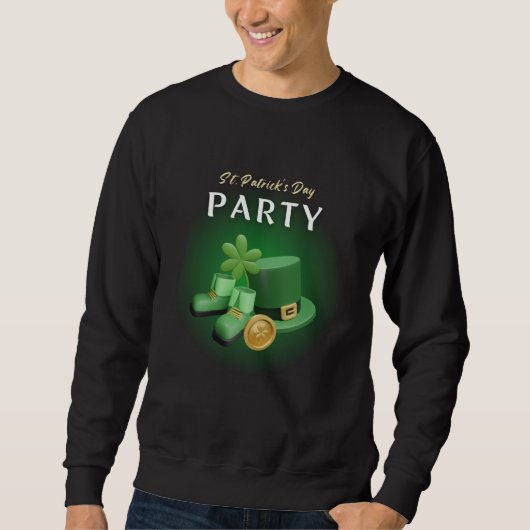 St Patricks Day Lucky Irish - Funny Lucky Irish Sweatshirt (Vorderseite)