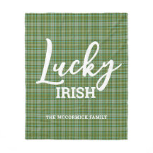 St Patrick's Day Lucky Irish Green Family Monogram