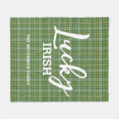 St Patrick's Day Lucky Irish Green Family Monogram Fleecedecke (Vorderseite (Horizontal))