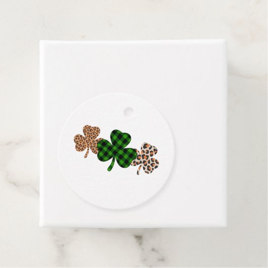 St Patricks Day Lucky Irish Green Kariert Kleeblat Geschenkanhänger (Beispiel)