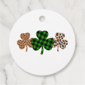 St Patricks Day Lucky Irish Green Kariert Kleeblat Geschenkanhänger (Vorderseite)
