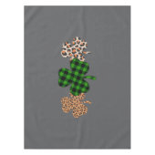 St Patricks Day Lucky Irish Green Kariert Kleeblat Tischdecke (Vorderseite)