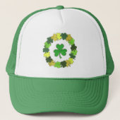 St. Patrick's Day Lucky Irish Green Kleeblatt Truckerkappe (Vorderseite)