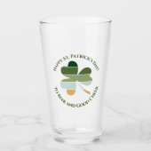 St. Patrick's Day Lucky Irish Kleeblatt Retro Glas (Vorderseite)