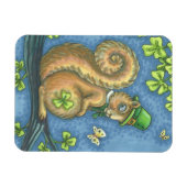 St. Patrick's Day LUCKY IRISH SQUIRREL MAGNET (Horizontal)
