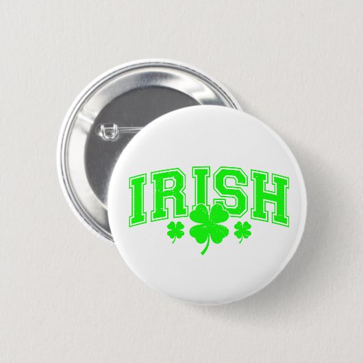 St Patrick's Day Lucky Irish stilvoll Button (Vorne & Hinten)