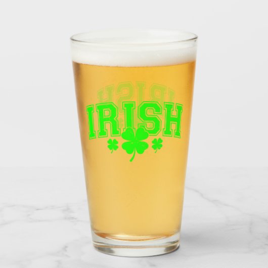 St Patrick's Day Lucky Irish stilvoll Glas (Vorne (Gefüllt))