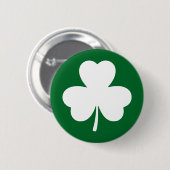 St Patrick's Day Lucky Kleeblatt Clover Button (Vorne & Hinten)