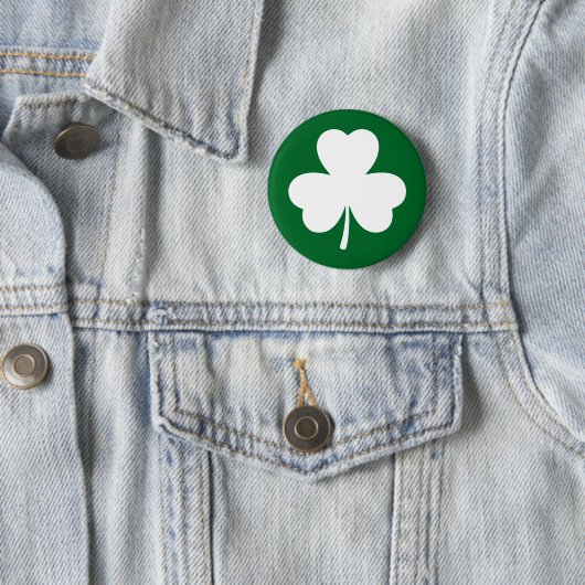 St Patrick's Day Lucky Kleeblatt Clover Button (Beispiel)