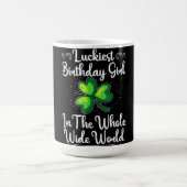 St Patricks Day Lucky Kleeblatt Clover Happy Birth Kaffeetasse (Mittel)