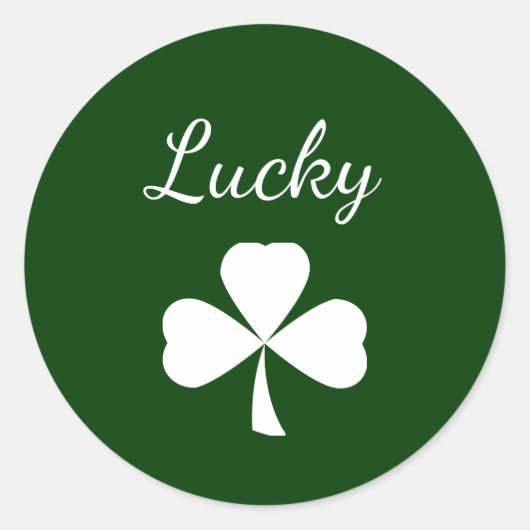 St. Patrick's Day Lucky Kleeblatt Green Runder Aufkleber (Vorderseite)