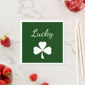 St. Patrick's Day Lucky Kleeblatt Green Serviette (Beispiel)
