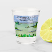 St Patrick's Day Lucky Kleeblatt Individuelle Name Schnapsglas (Vorderseite)